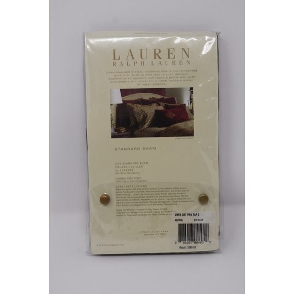 Ralph Lauren Venetian Court Standard Sham New in Packing Free Shipping - Picture 3 of 5